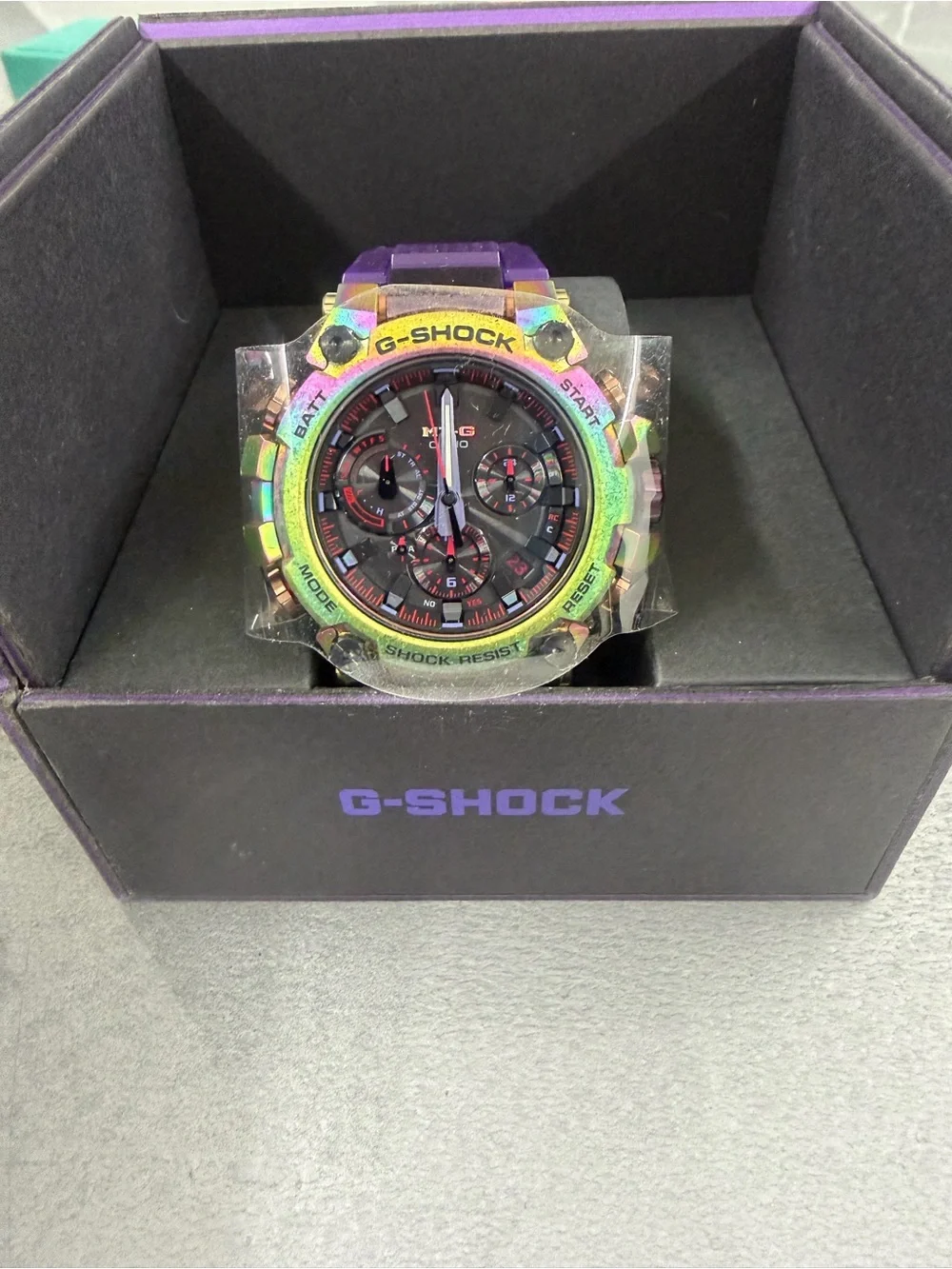 G-Shock MT-G Iridescent Bezel with Purple Strap Men’s Watch